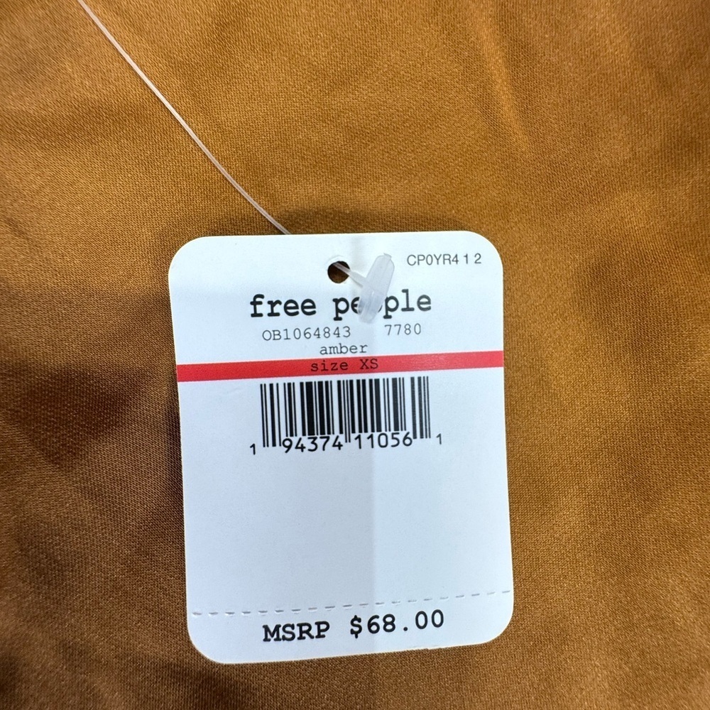 Free people. Women's Mustard Spaghetti Strap Top - Picture 5 of 6